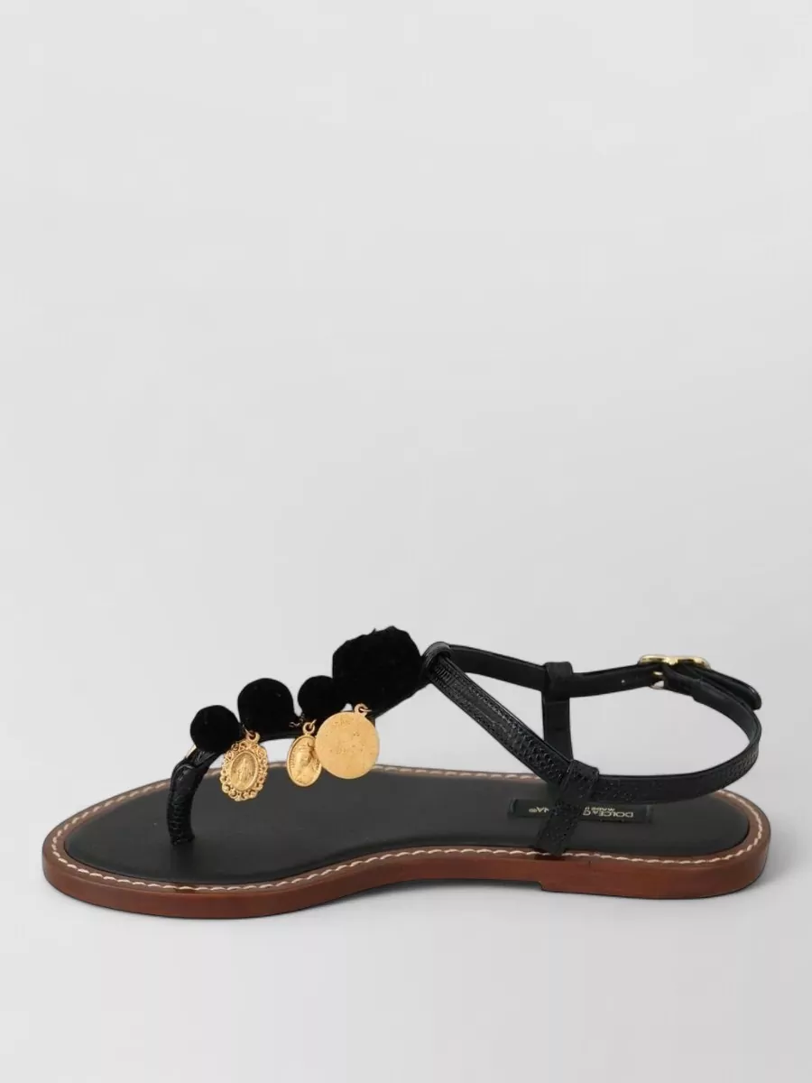 Dolce&Gabbana Leather Embellished Sandals