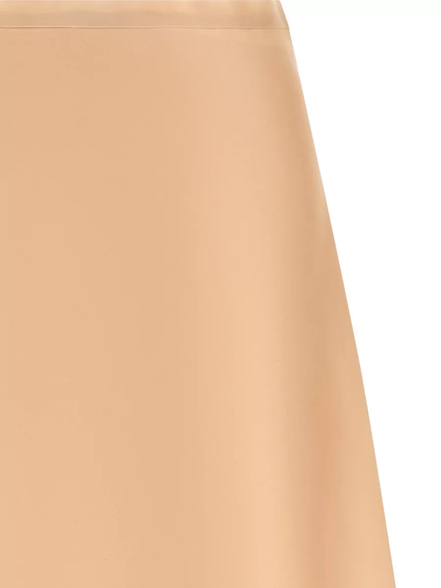 Alberta Ferretti Silk Midi Skirt A Line Silhouette Smooth