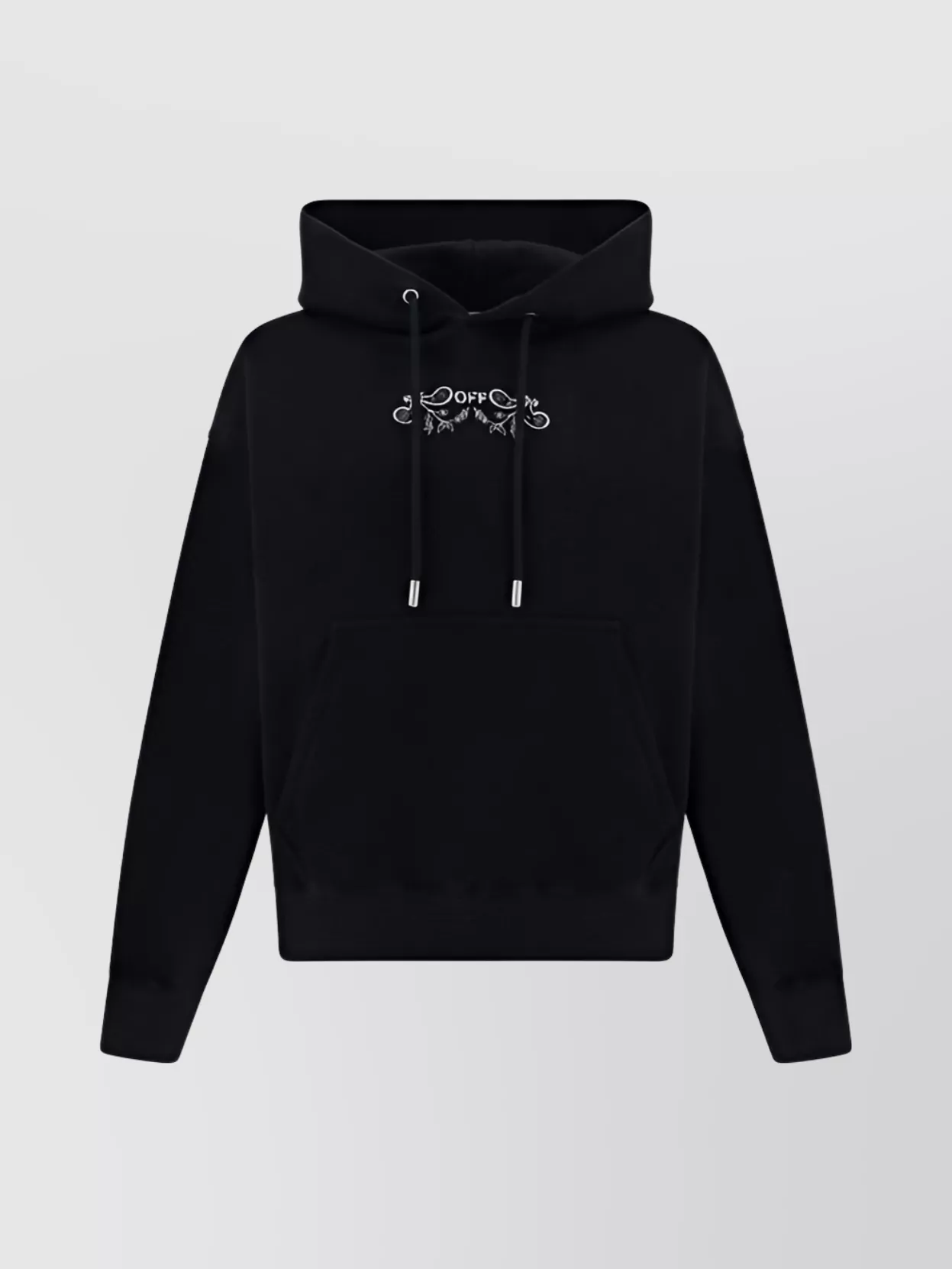 Off-white Hoodie With Embroidered Back Detail