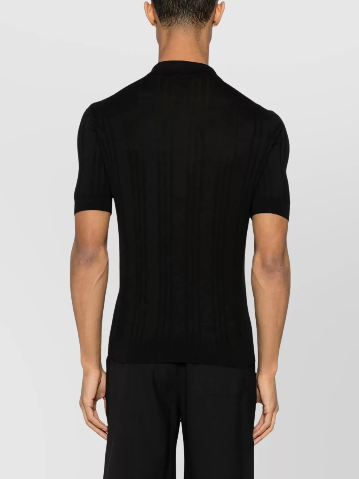 Tagliatore Ribbed Texture Polo Shirt
