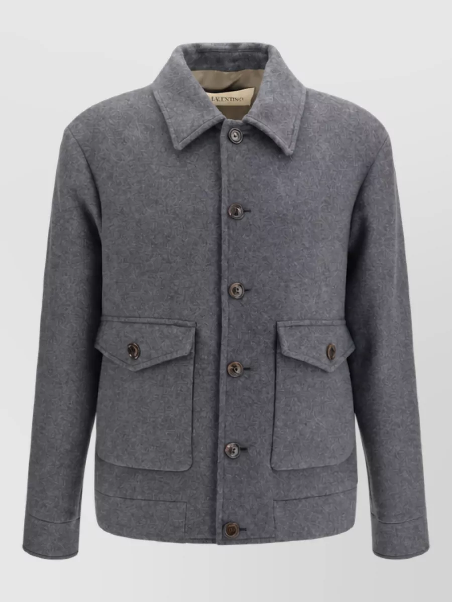 Valentino Garavani single breasted wool coat