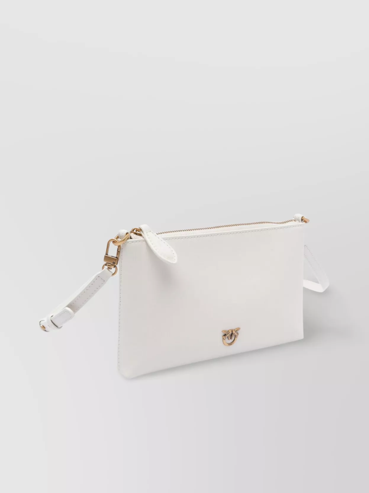 Pinko Mini Horizontal Pochette With Adjustable Shoulder Strap In Yellow