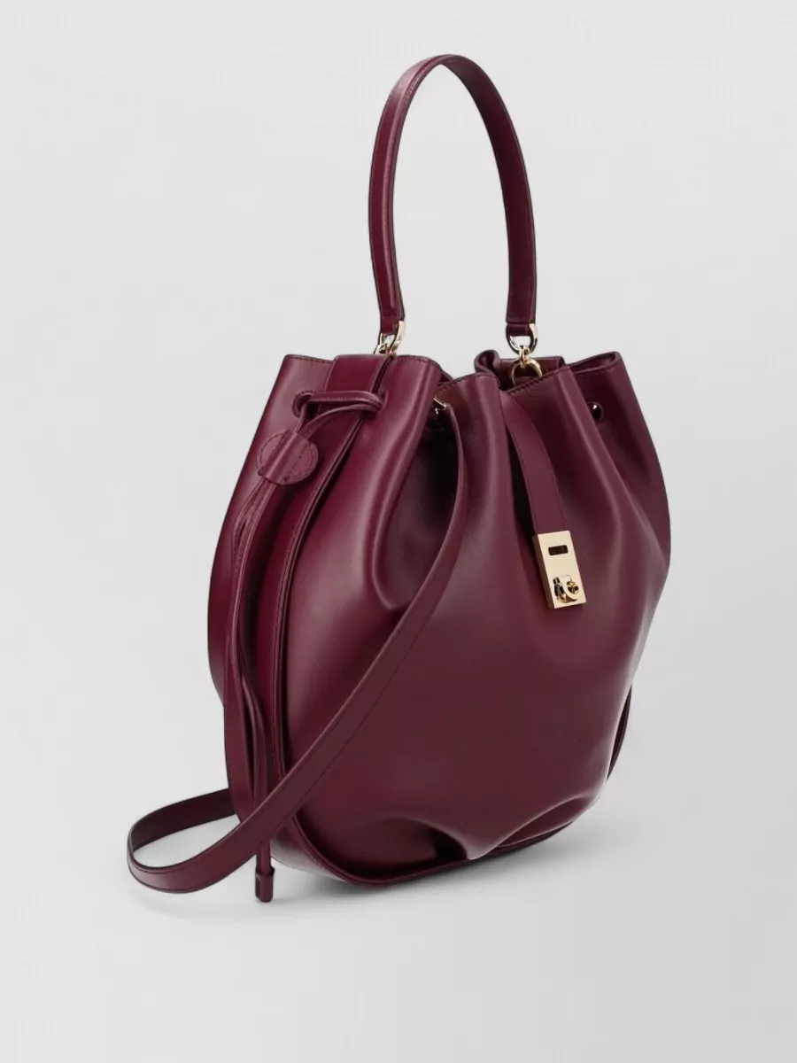Ferragamo The Hug Bag Leather Bucket Bag