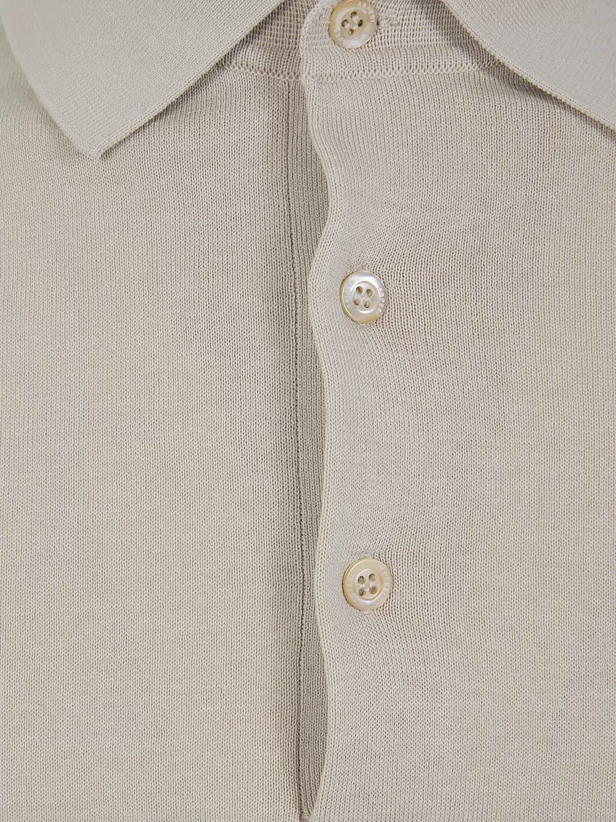 Aspesi Polo Shirt Ribbed Collar Short Sleeves