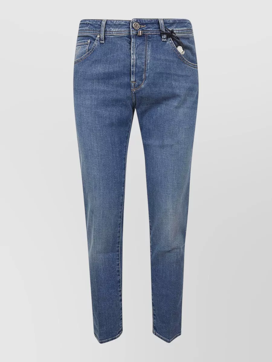 Jacob Cohen Denim Cropped Slim-Fit Straight-Leg Jeans