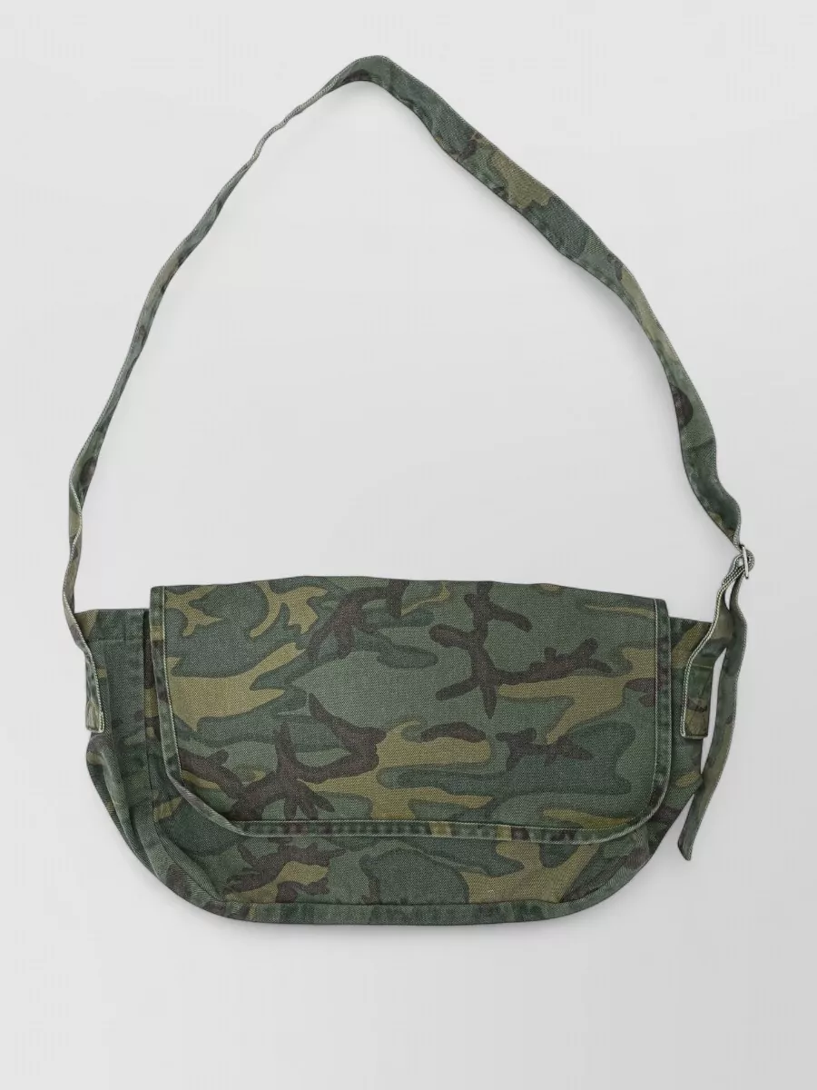 Needles cotton reversible shoulder bag