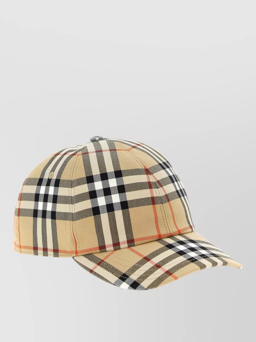 Burberry Check Cotton Baseball Cap
