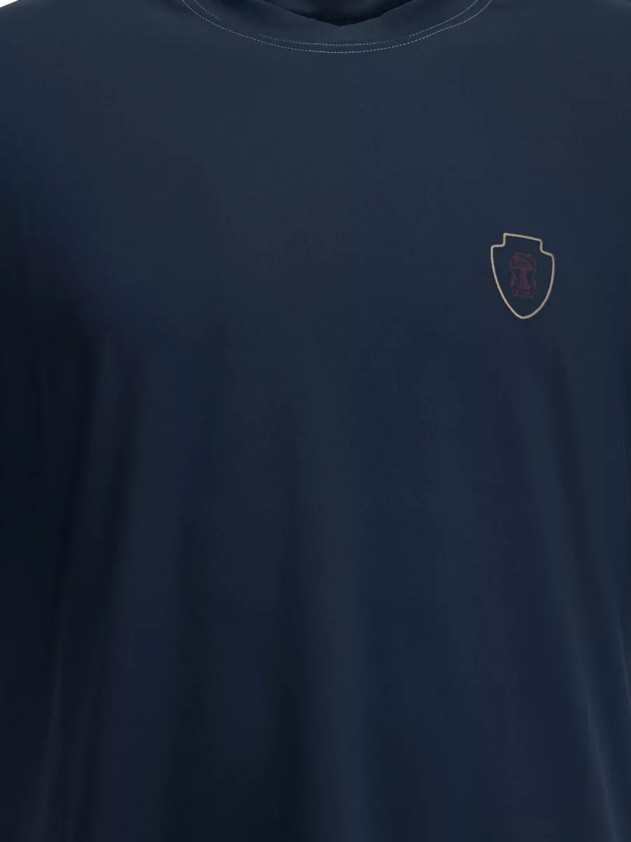 Brunello Cucinelli Logo-Print Technical T-Shirt