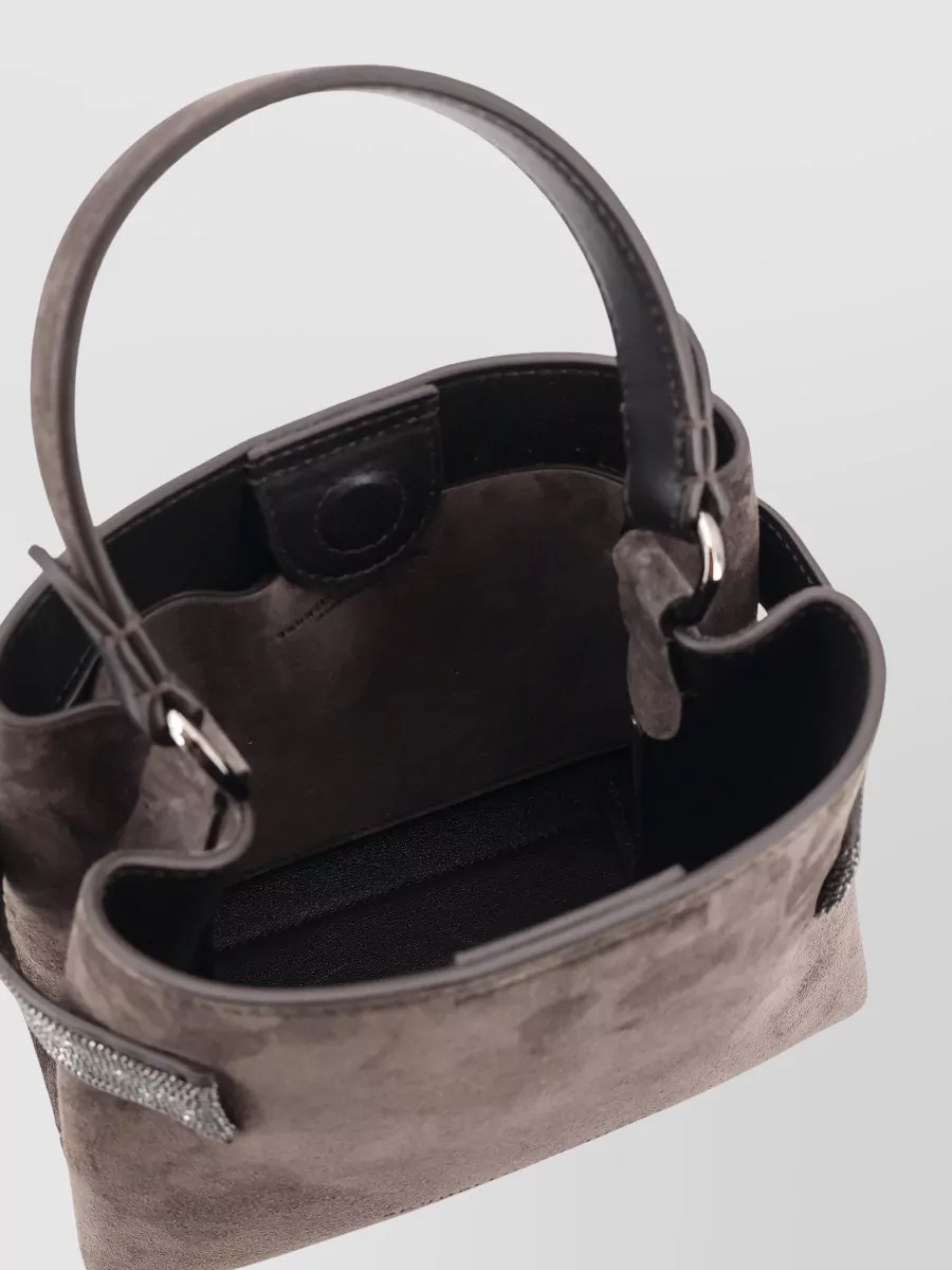 Brunello Cucinelli Monili Small Leather Tote Bag