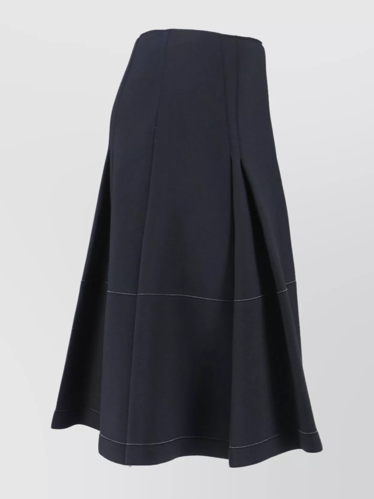 Marni High-waisted A-line Skirt Panel Detailing In Green
