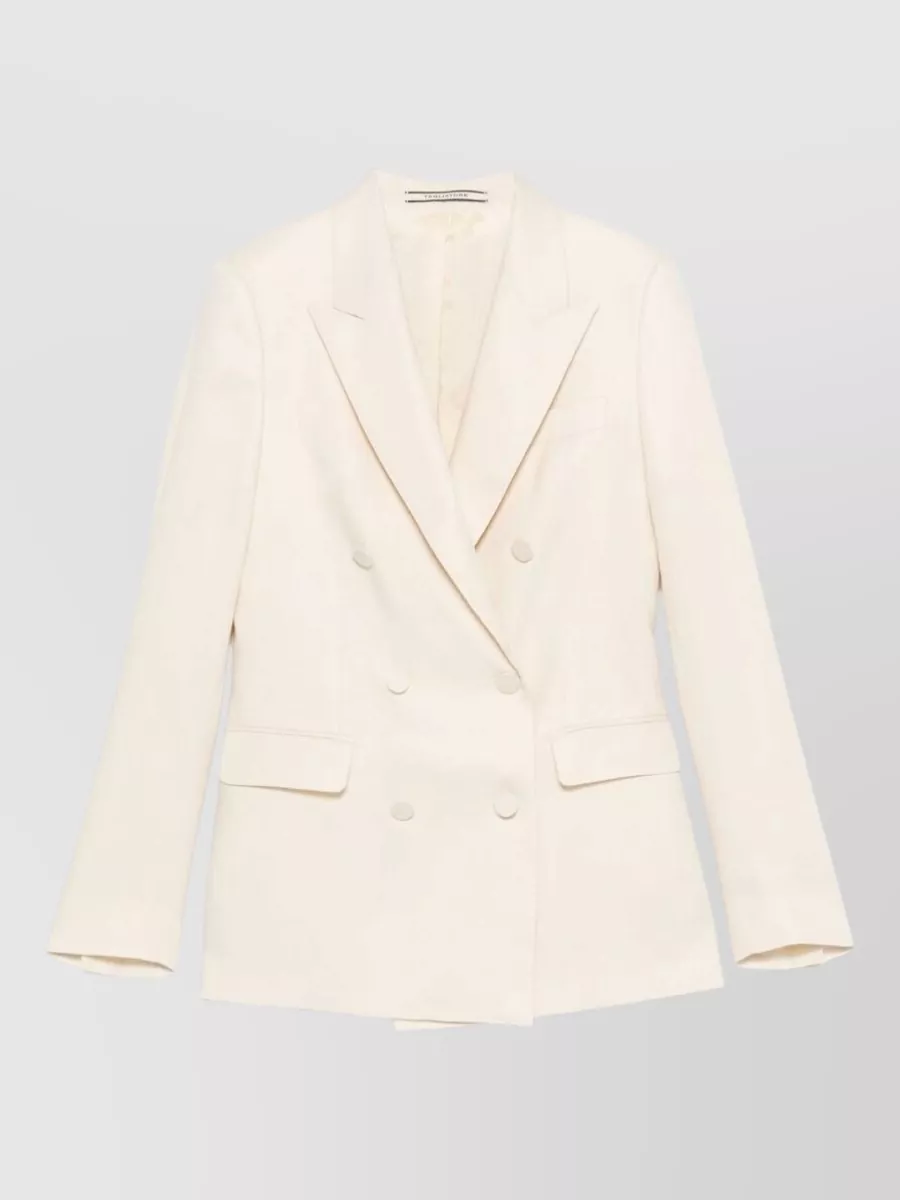 Tagliatore Linen double-breasted trouser suit