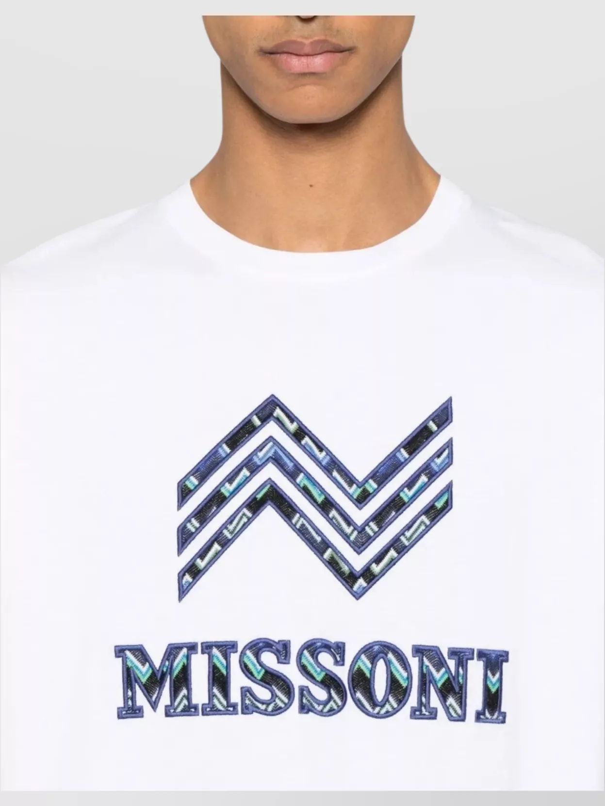 Missoni Handcrafted Zigzag Crew Neck T-Shirt