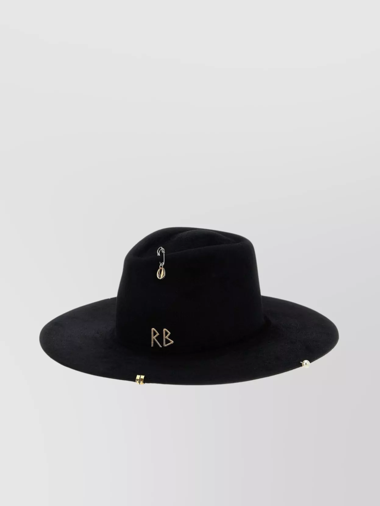 Ruslan Baginskiy Chain Strap Fedora Hats Black In Black