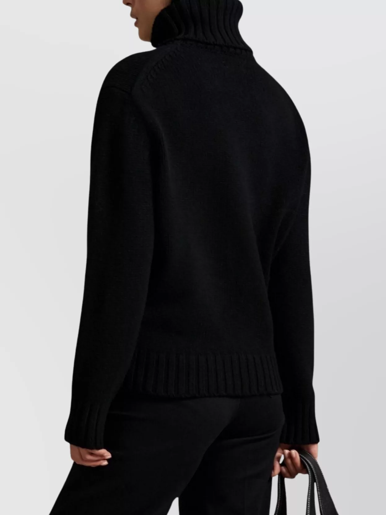 Ralph Lauren Ribbed Turtleneck Knitwear Featuring Fitted Cuffs