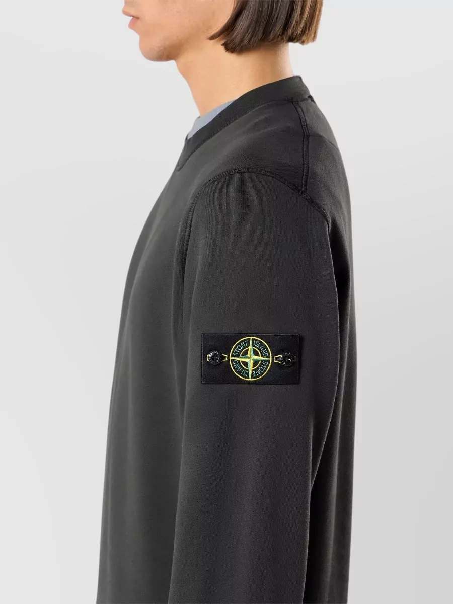 Stone Island Ribbed Cotton Sweatshirt