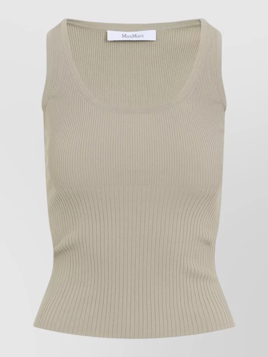 Max Mara Ribbed knit sleeveless tank top
