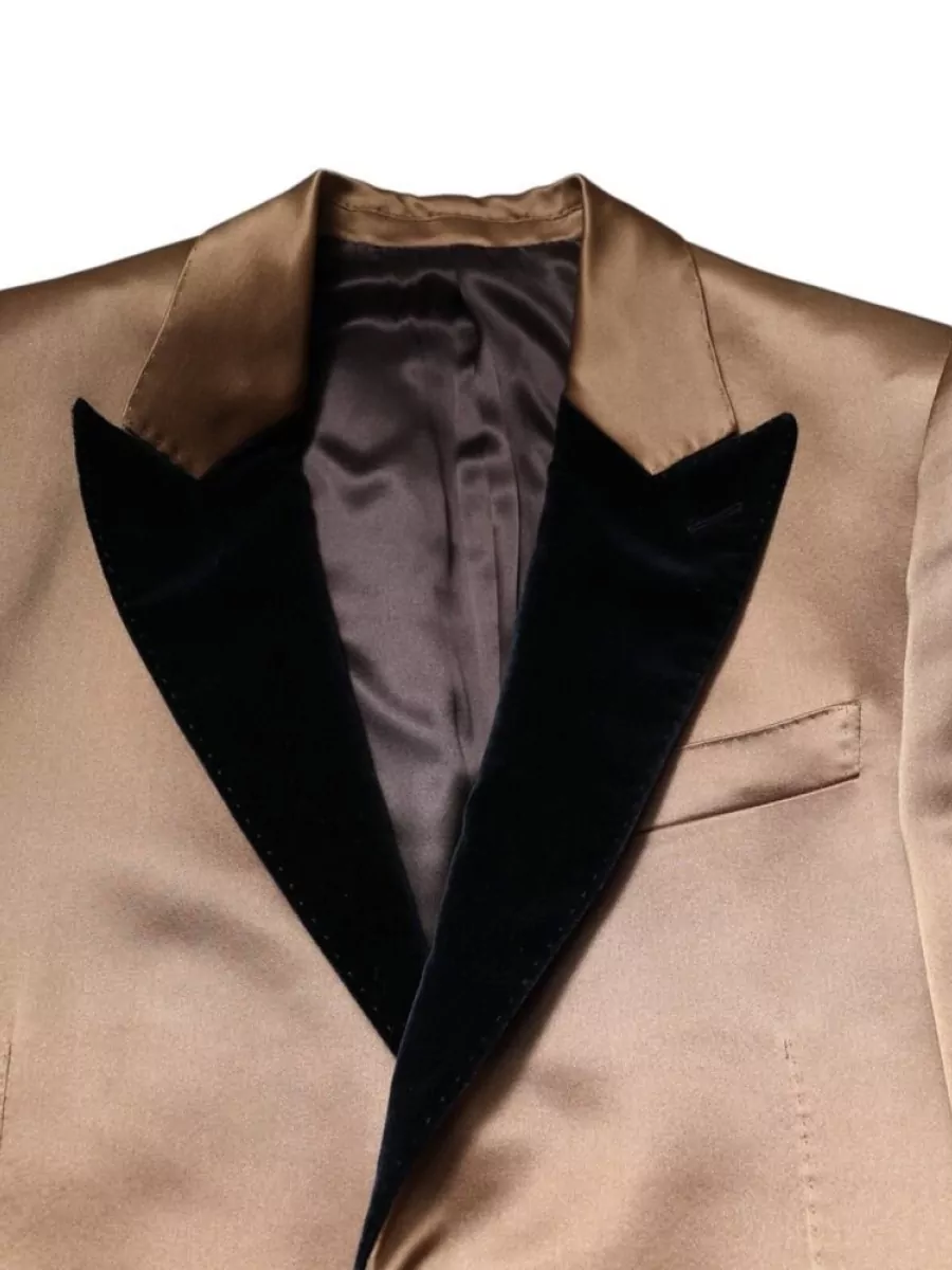 Dolce&Gabbana Silk Single Breasted Coat