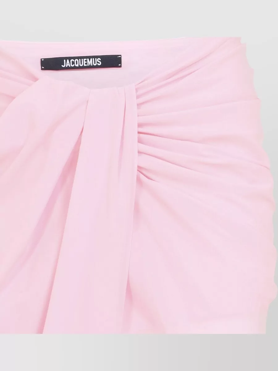 Jacquemus Asymmetric Draped Midi Skirt
