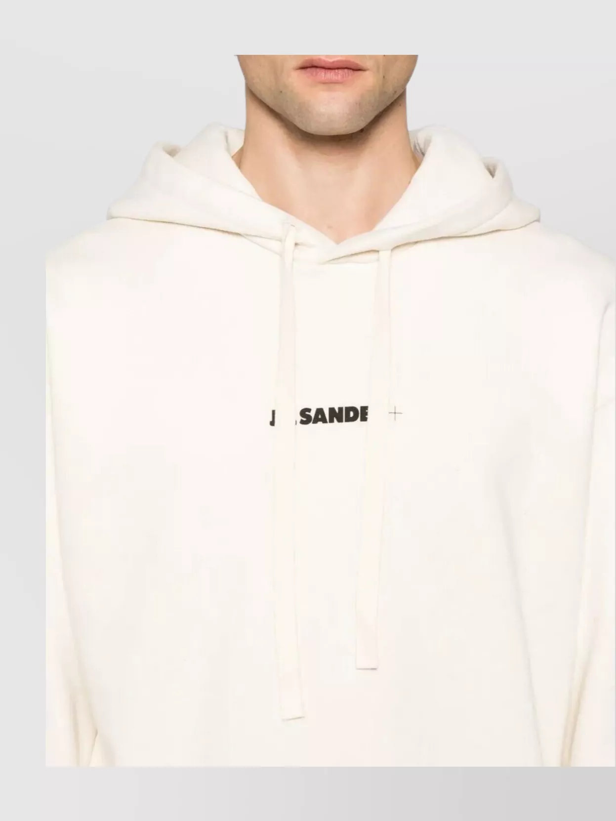 Jil Sander Hooded Sweatshirt Drawstring Ribbed Cuffs Hem