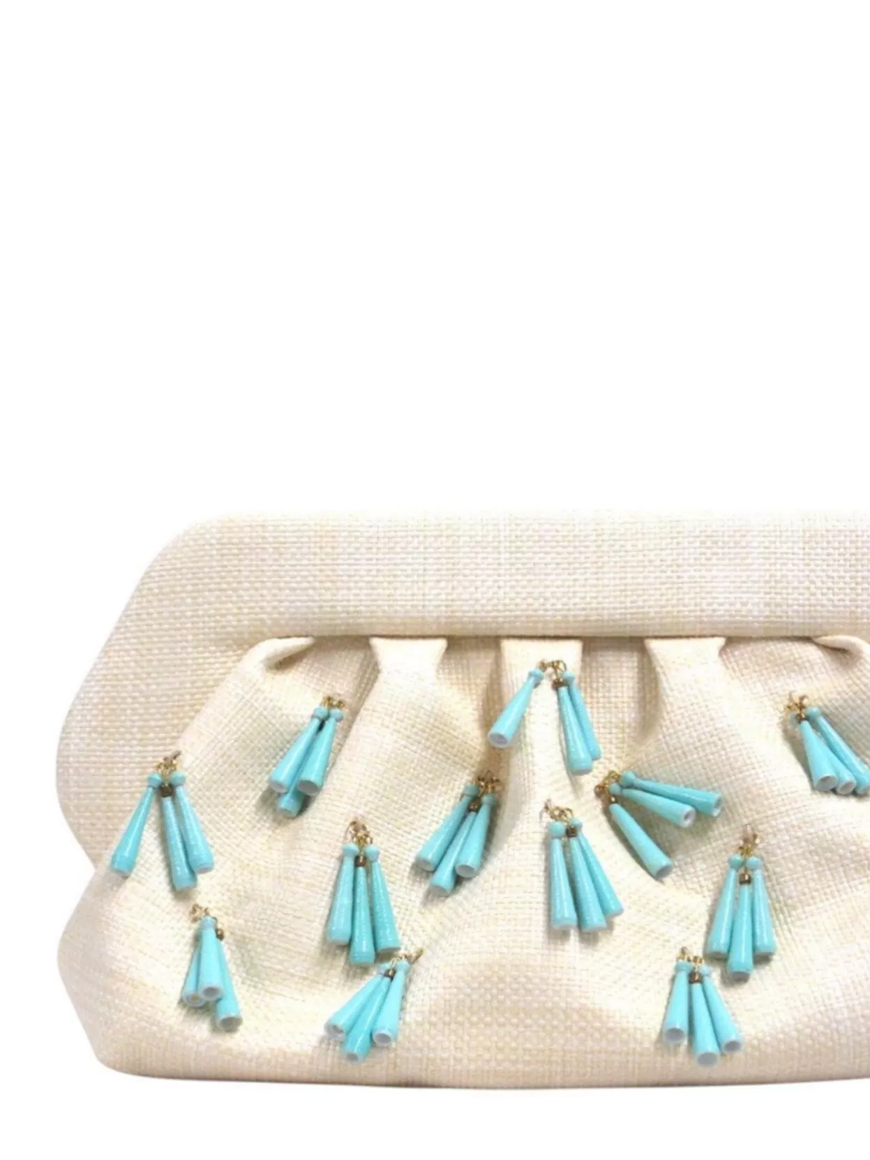 Themoirè Clutch Bios Paper Fringe Burro