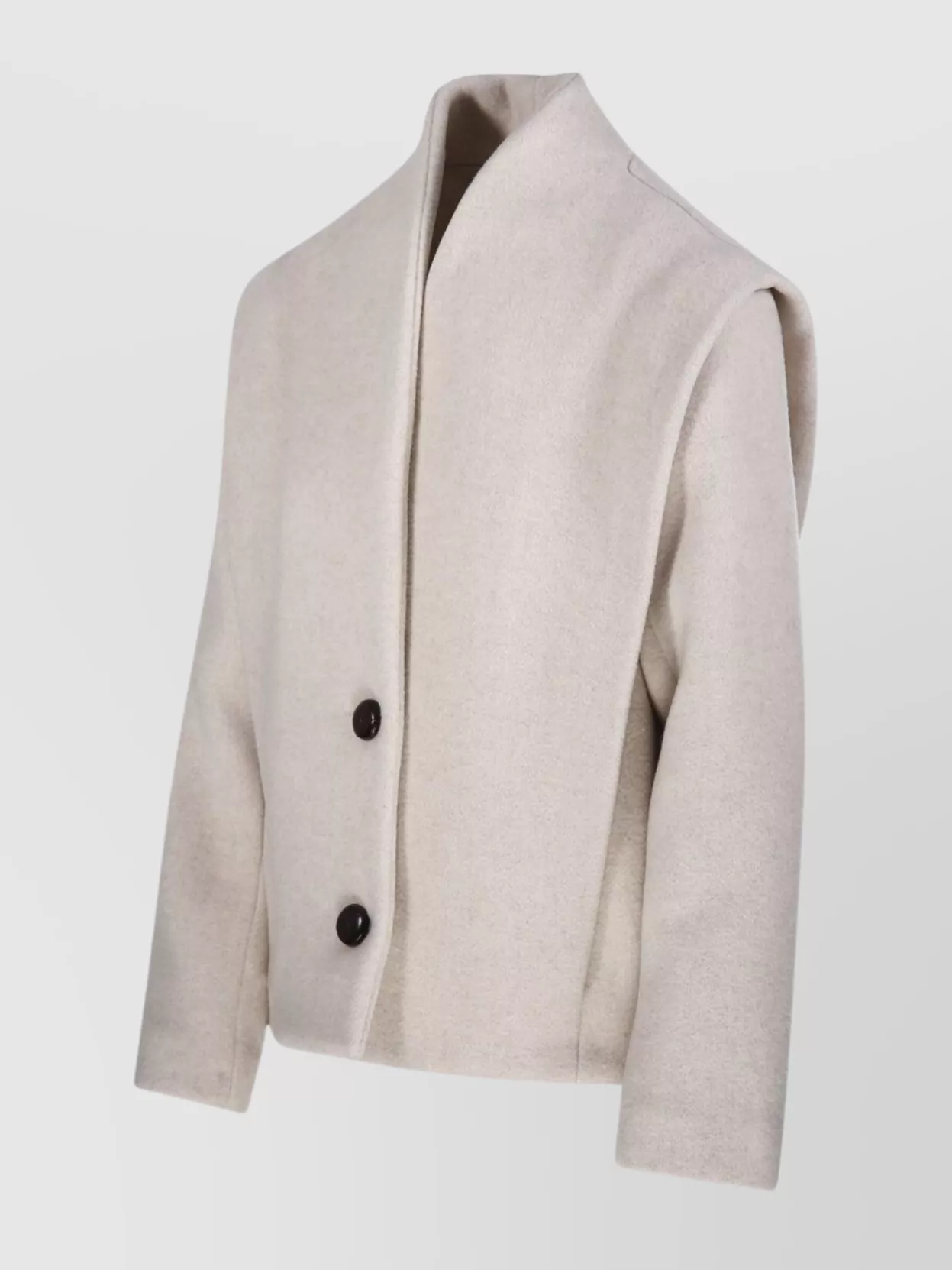Isabel Marant Etoile Asymmetric High Collar Long Sleeve Coat