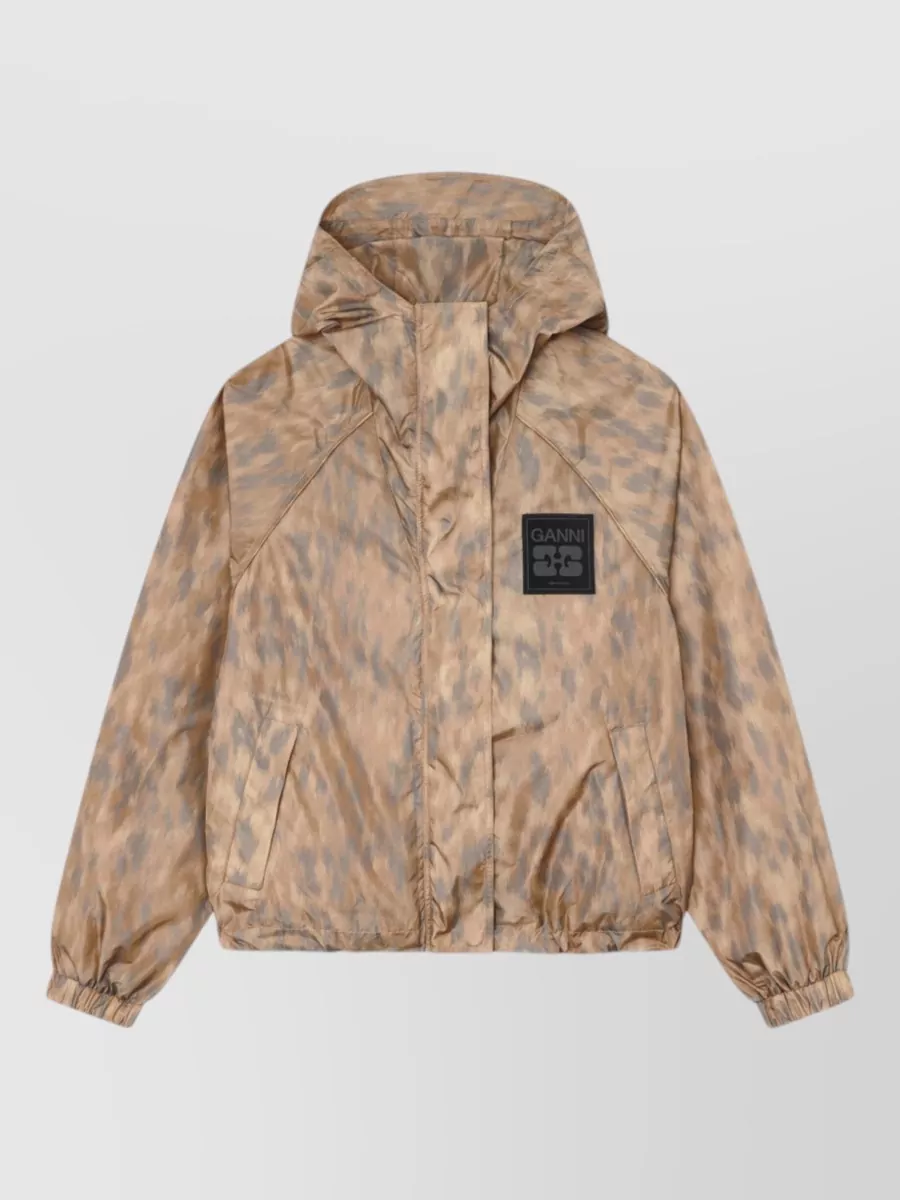 Ganni printed oversized coat