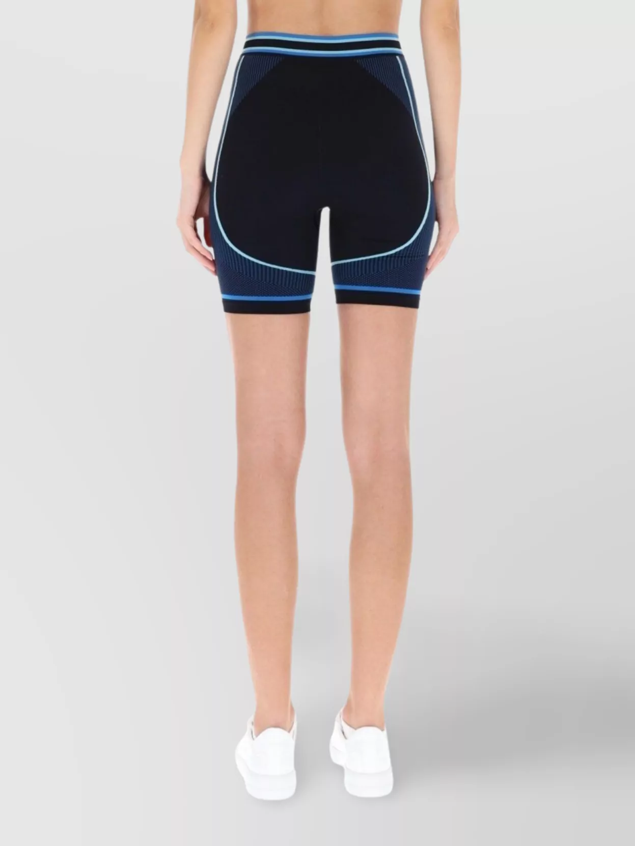 Casablanca Breathable High-waisted Stretch Shorts In Blue