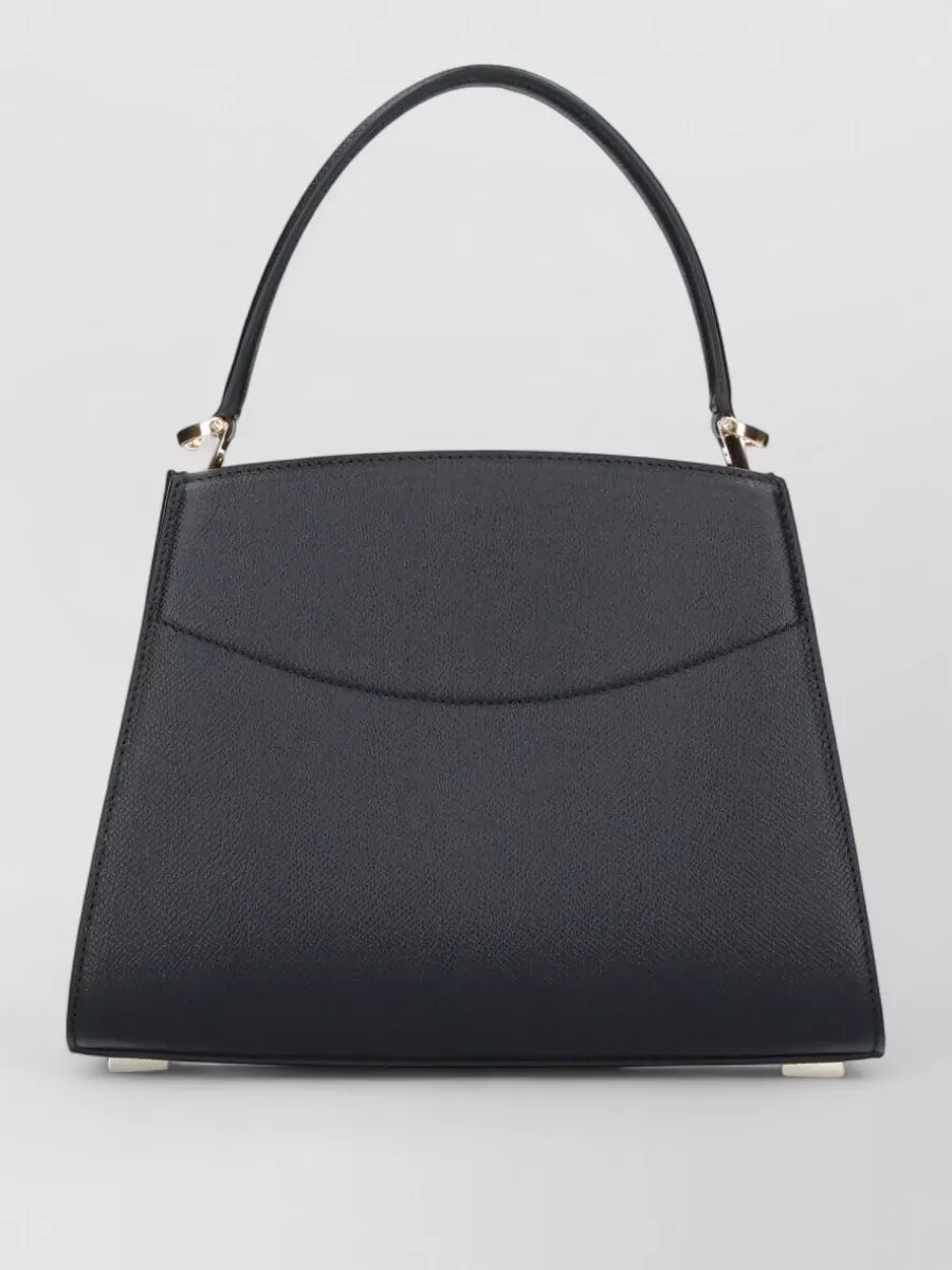 Ferragamo Shoulder Bag Gold Tone Hardware Top Handle