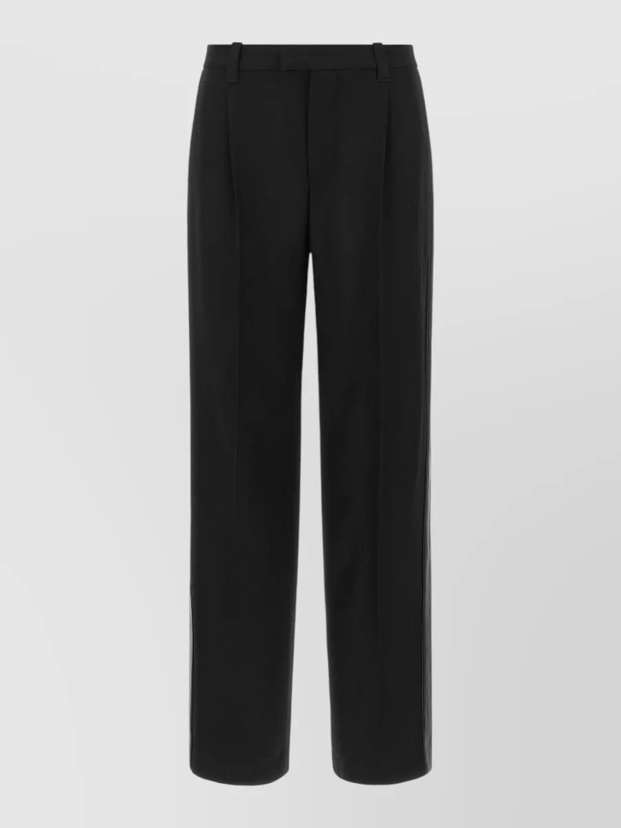 Brunello Cucinelli virgin wool pleated wide-leg suit trousers