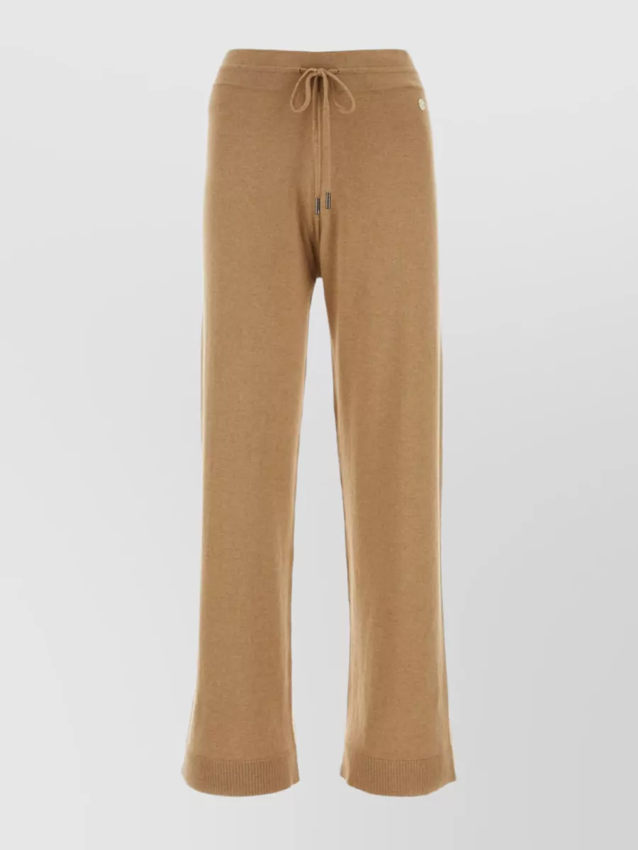 Shop Woolrich Cashmere Blend Ribbed Trousers In Brown