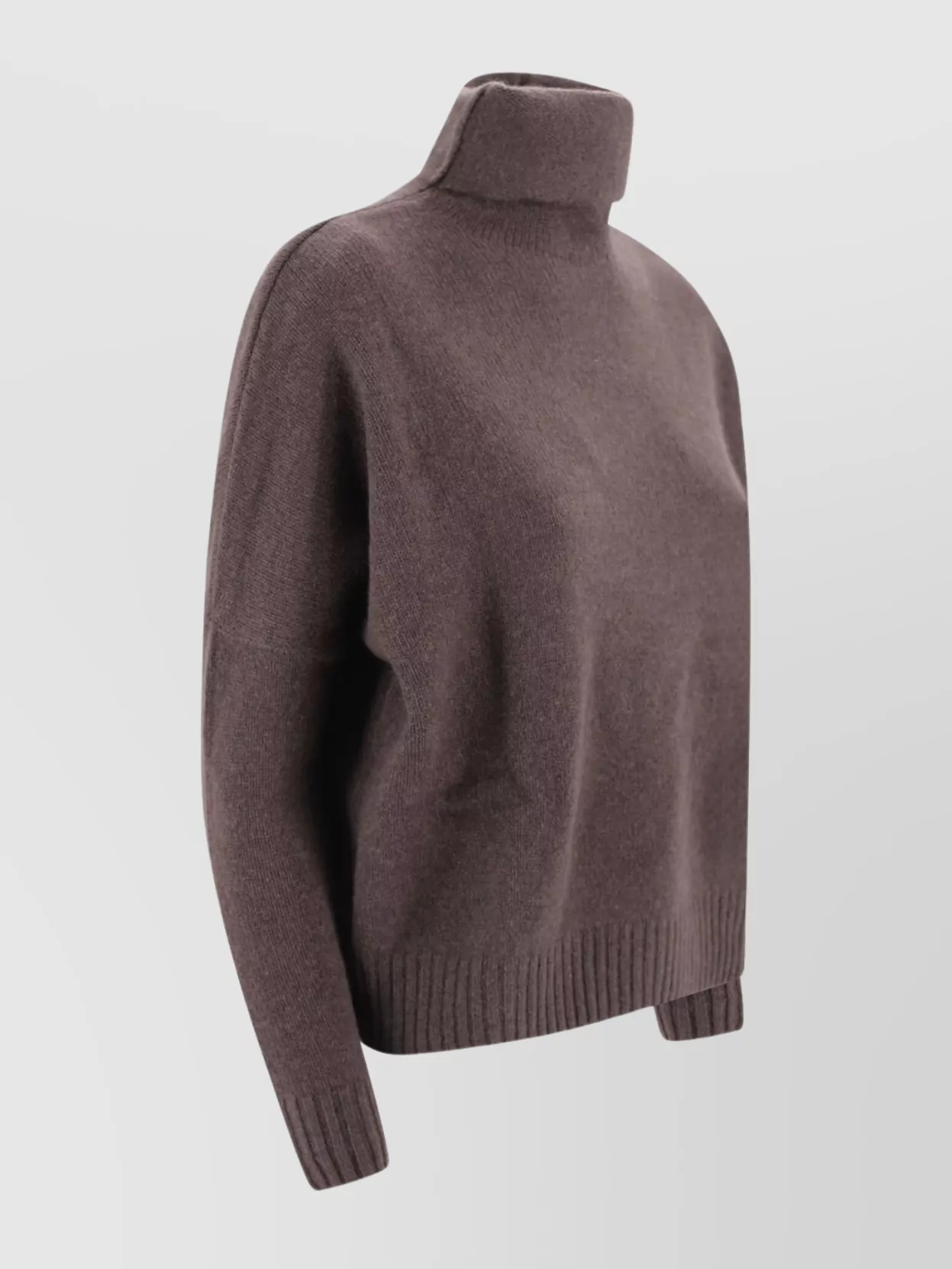 Kujten Soft High Neck Ribbed Sweater