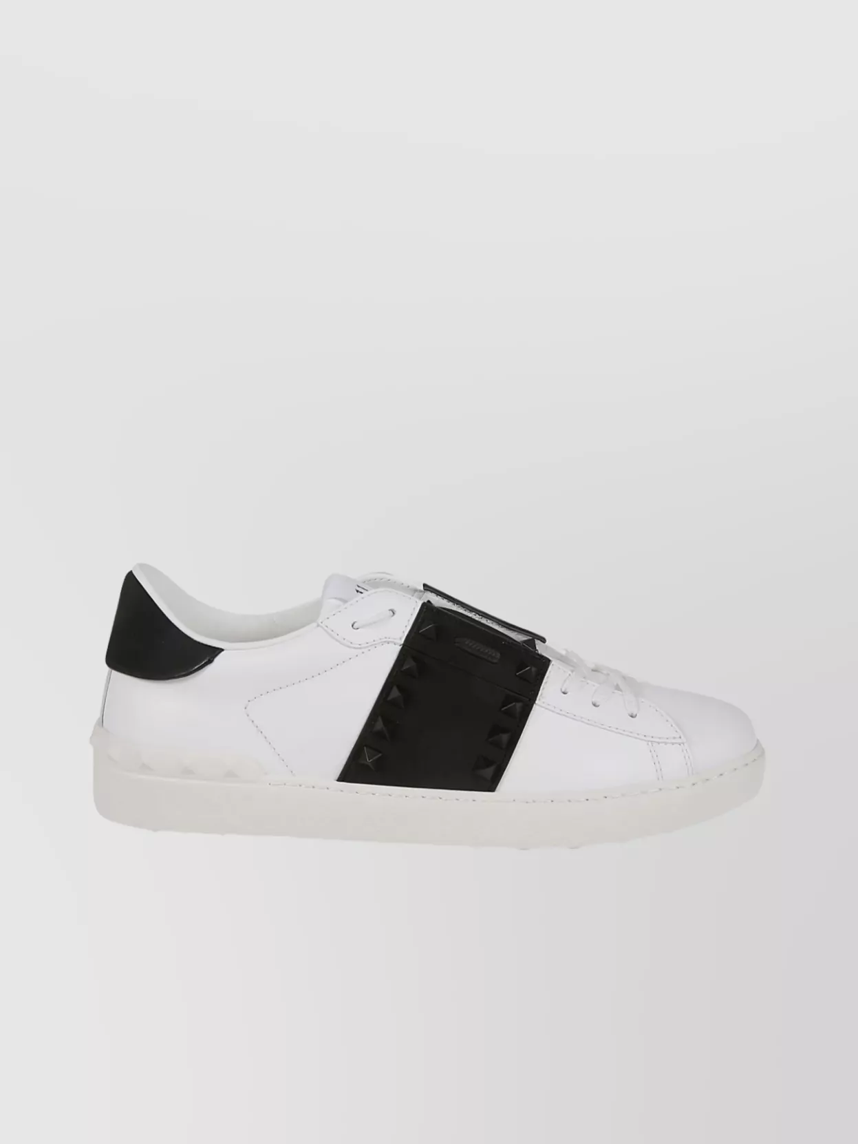 Shop Valentino Contrast Low-top Studded Sneakers