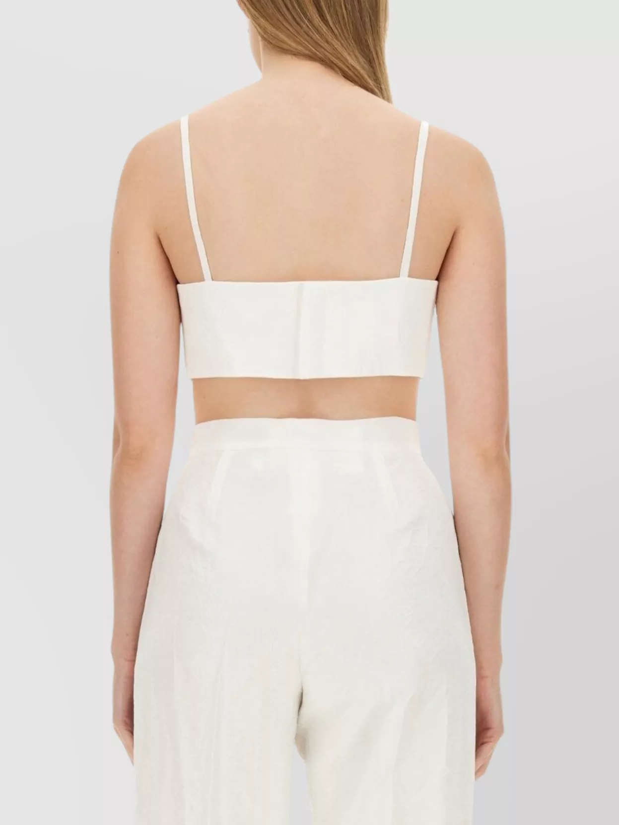 Max Mara Bridal Slim Fit Cropped Top With Bow