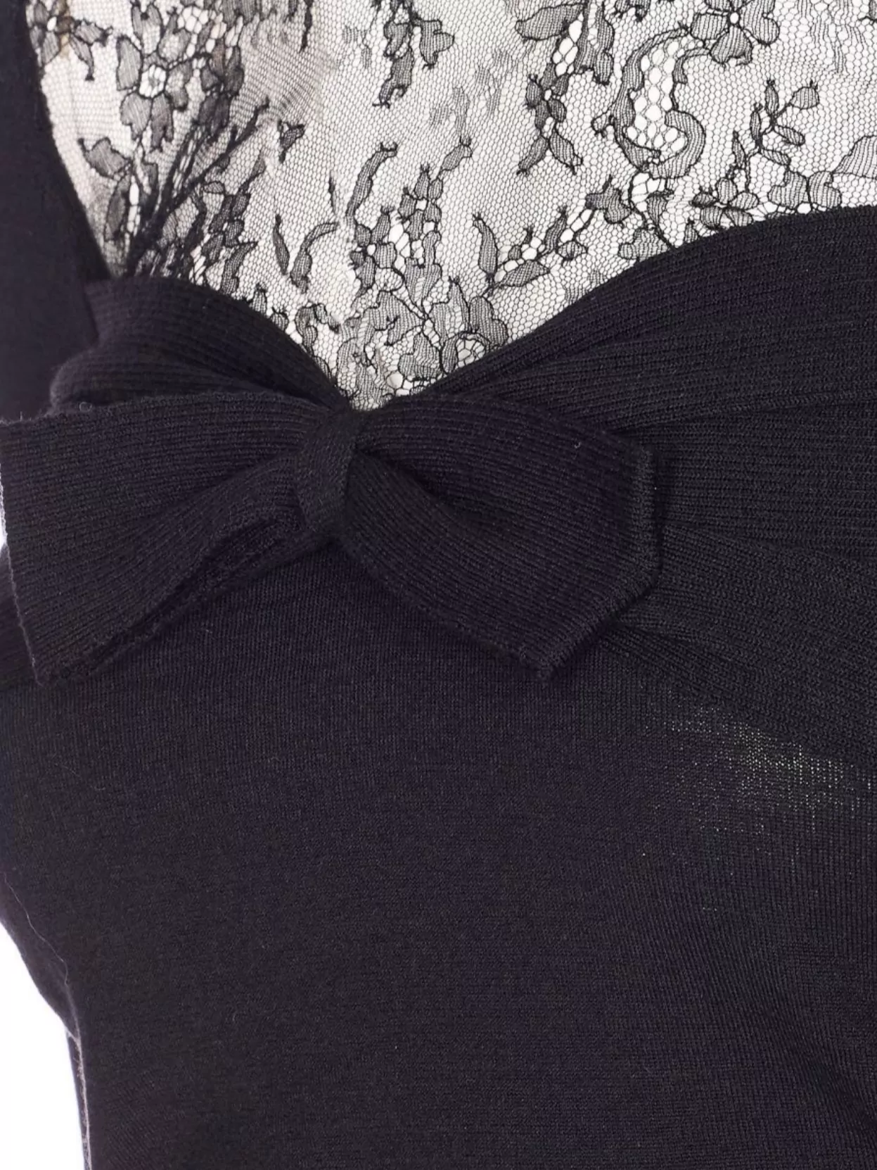Valentino Garavani Knitwear With Bow And Sheer Panel