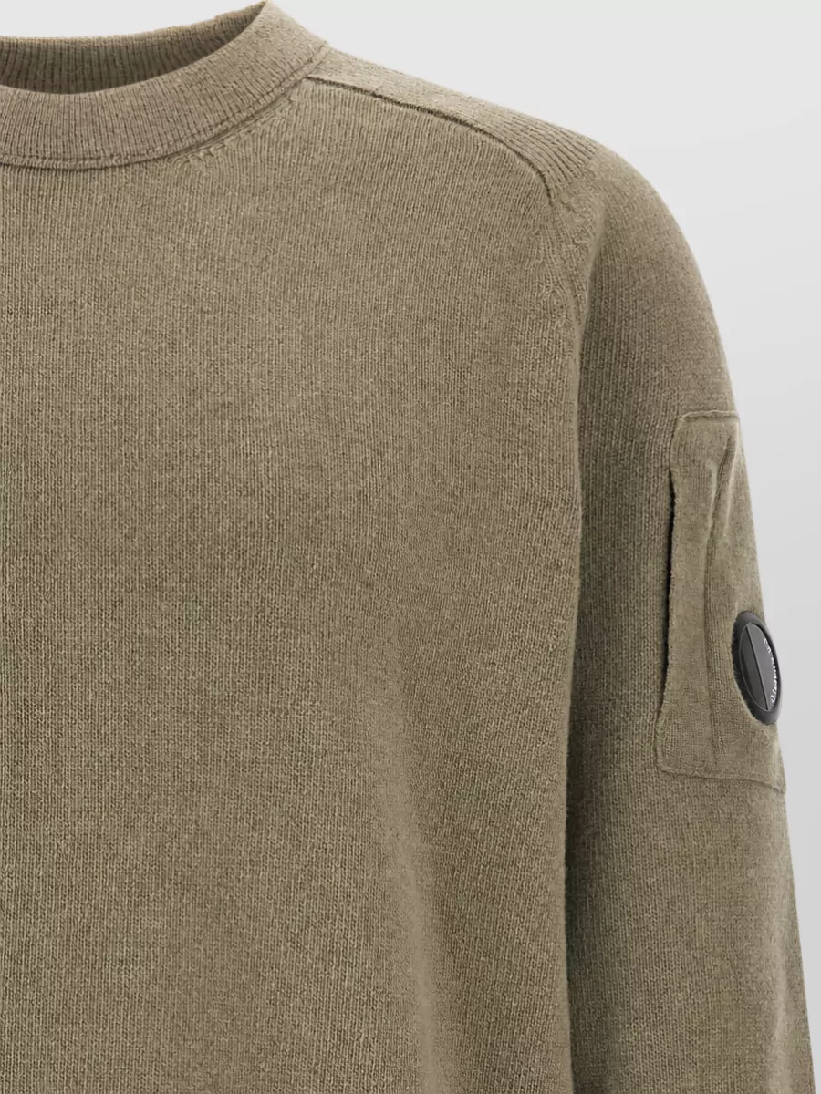 C.p. Company Wool Crew Neck Ribbed Sweater