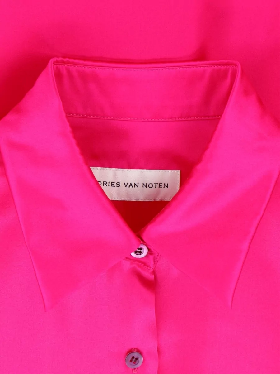 Dries Van Noten Silk Oversized Long-Sleeve Shirt