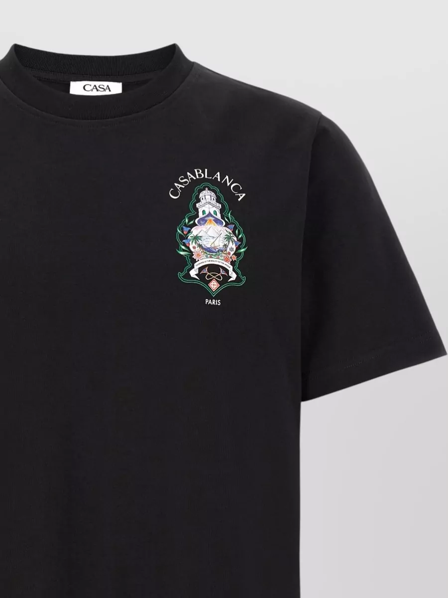 Casablanca Organic Cotton Graphic Print Short-Sleeve T-Shirt