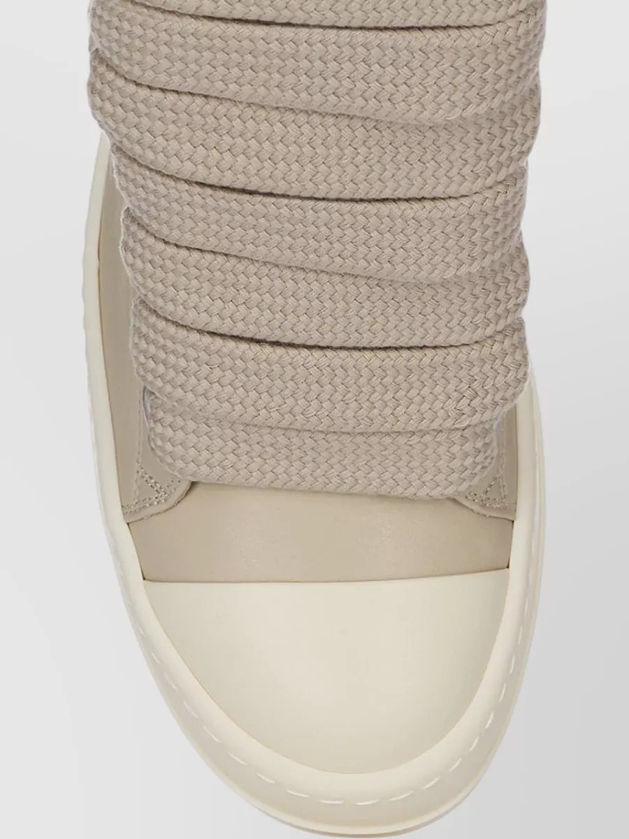 Rick Owens Leather Low-Top Sneakers