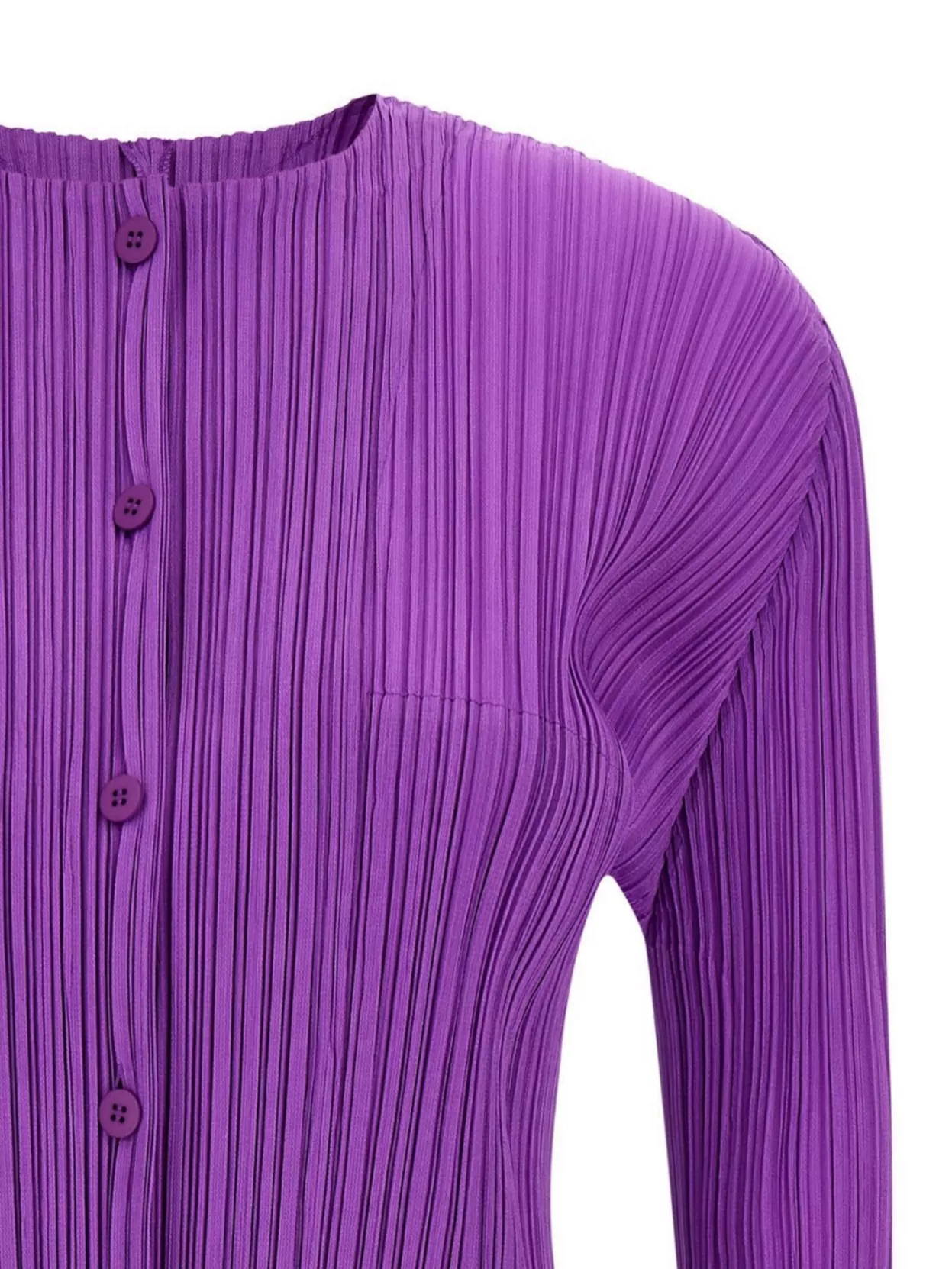 Pleats Please Issey Miyake August Knit Cardigan Ribbed Design