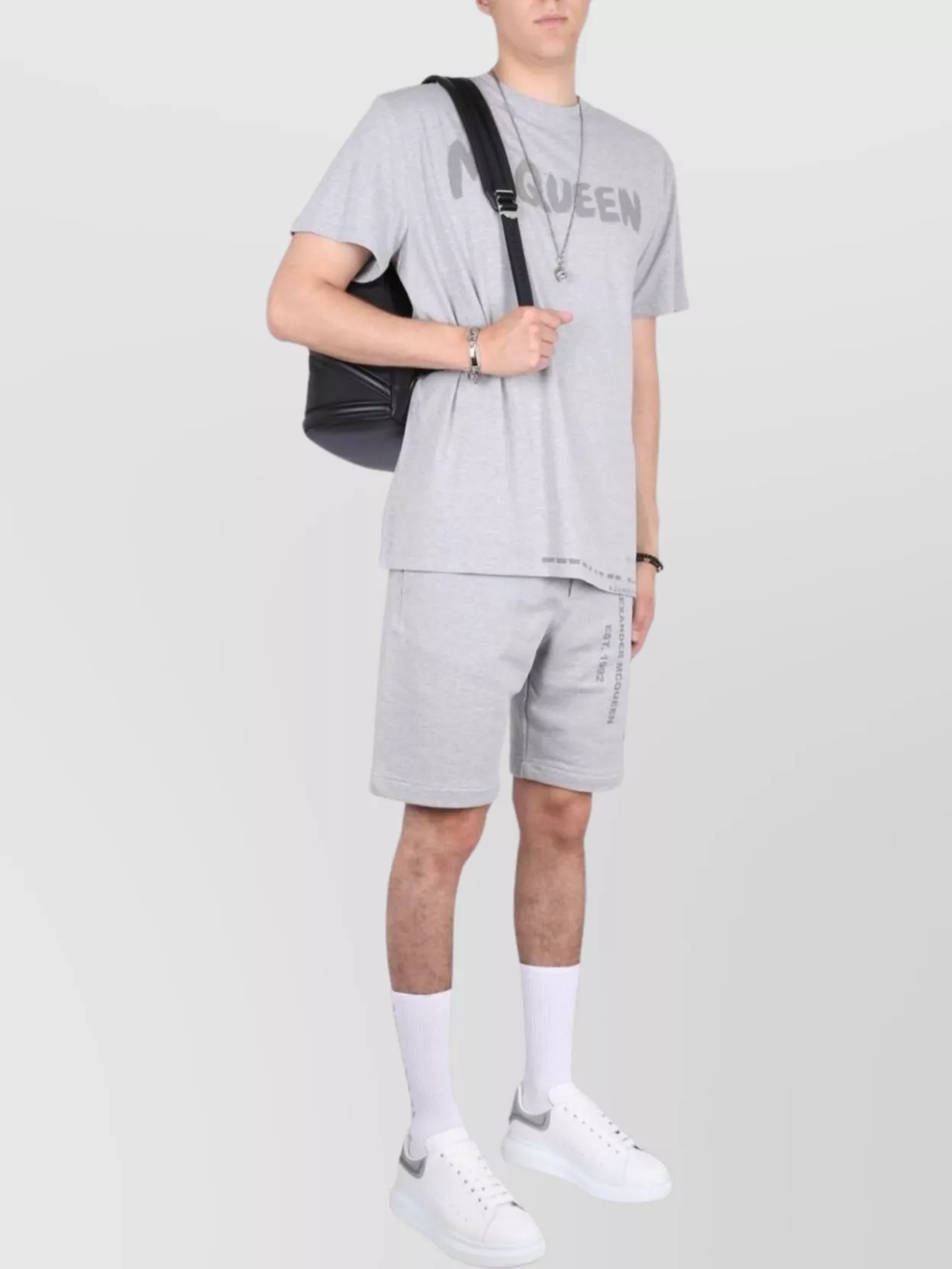 Alexander Mcqueen Graffiti Logo Print Knee Length Shorts