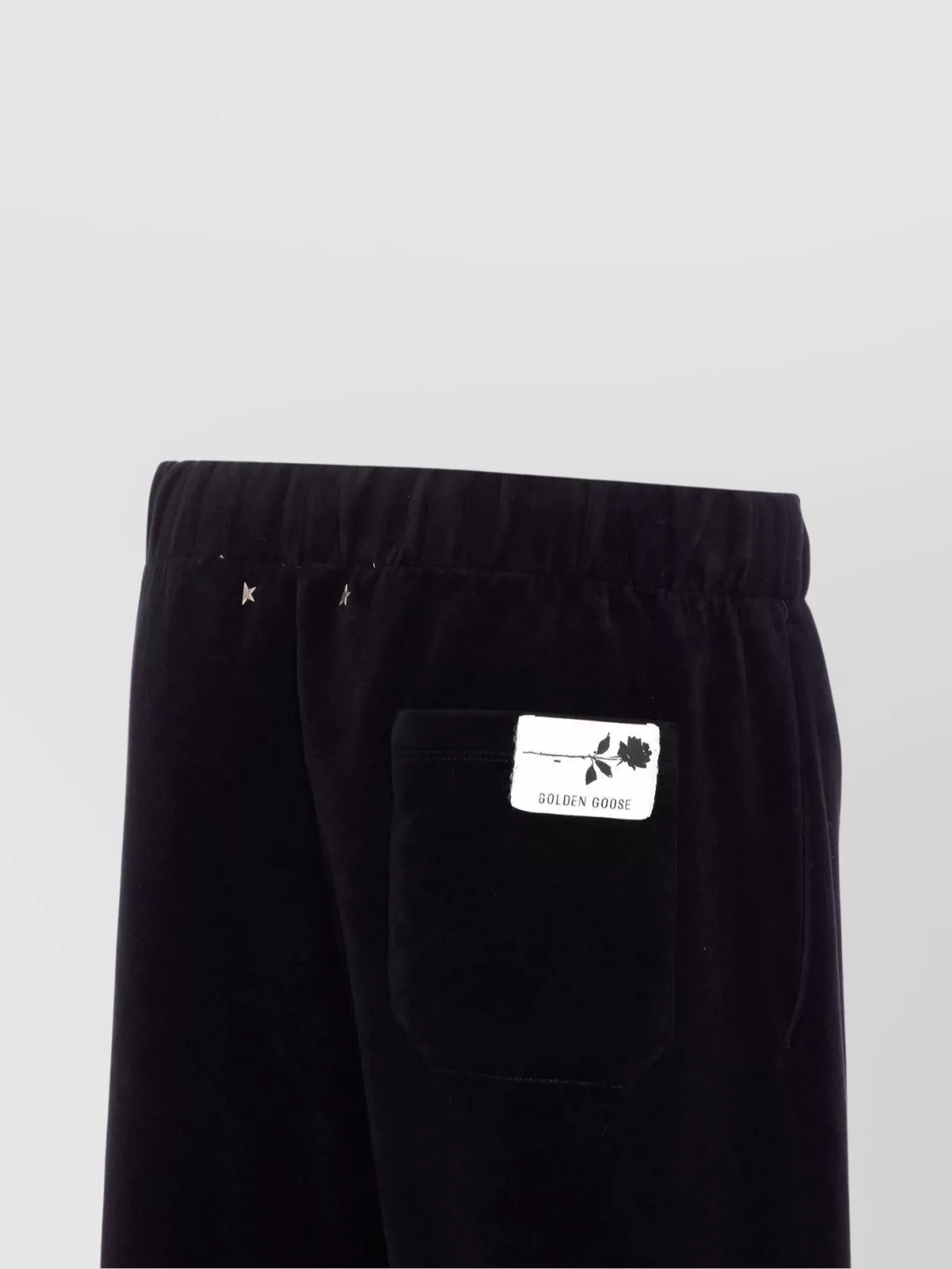 Golden Goose Velvet Trousers Elasticized Waist In Black
