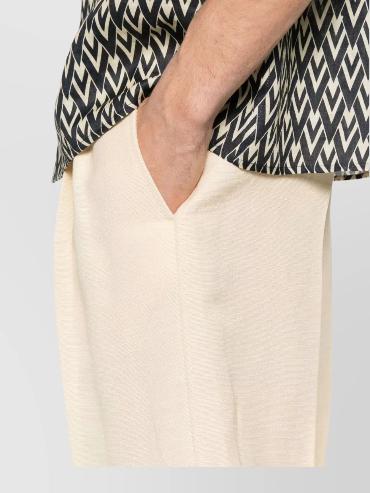Valentino Bermuda Shorts In Natural Fiber