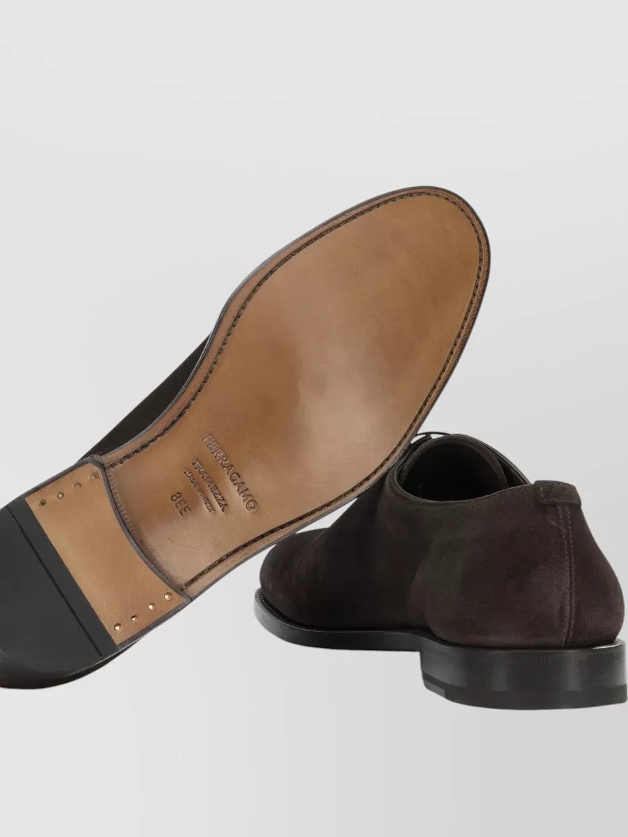Ferragamo Suede Leather Oxford Shoes