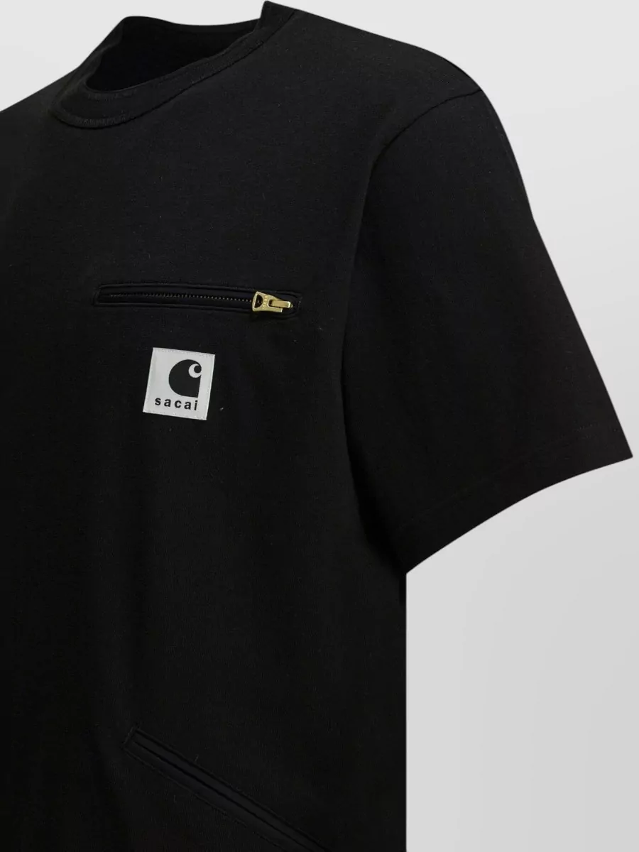 Sacai Cotton Crewneck T-Shirt