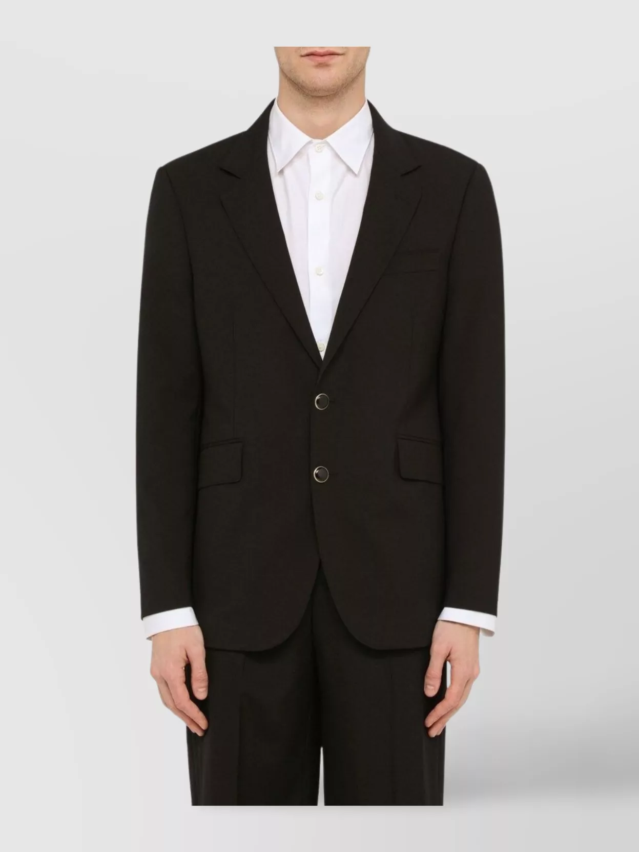Pt Torino Black Single-breasted Jacket In Wool Blend In Brown