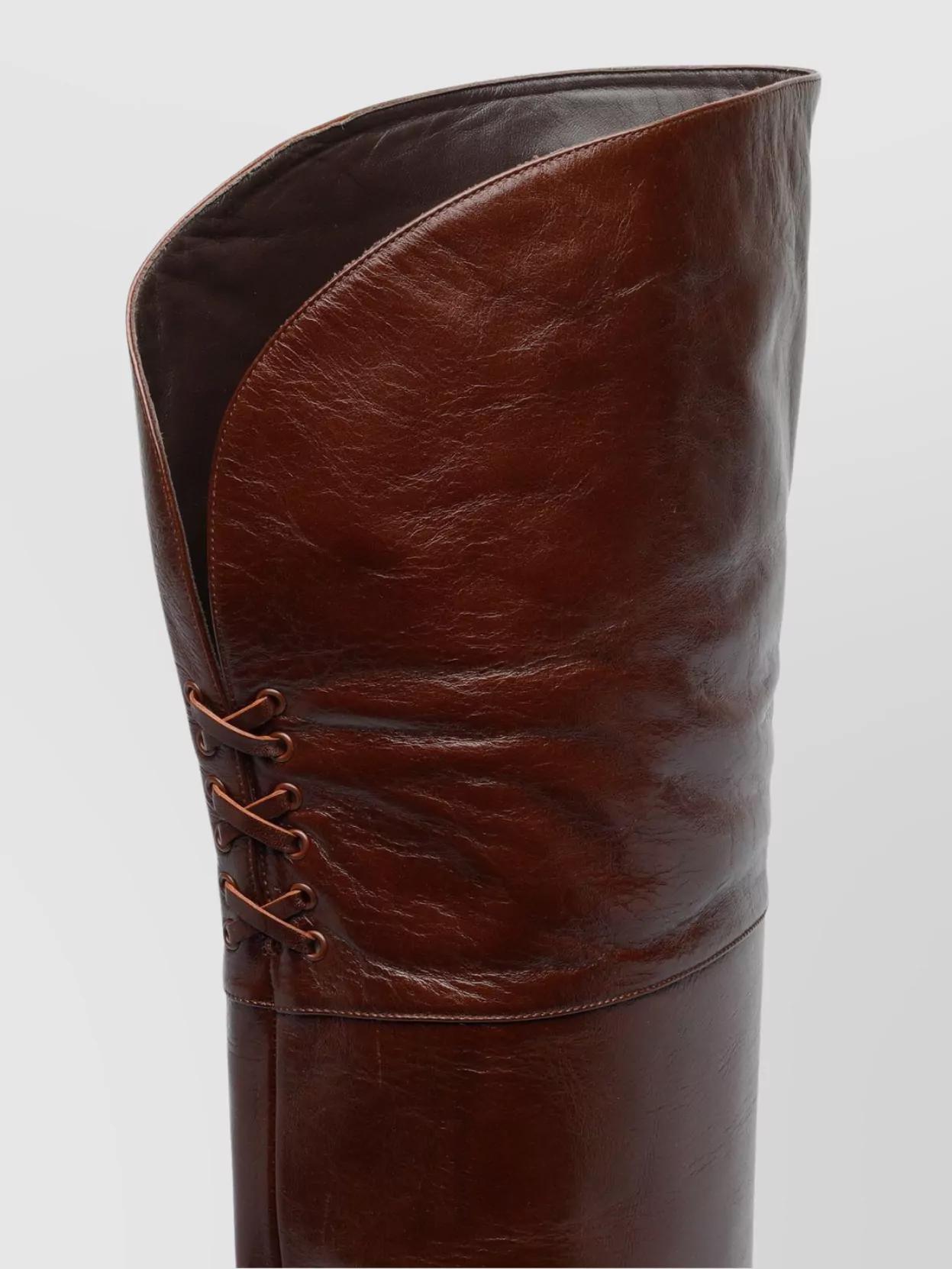 Chloé Lace Detail Leather Over-The-Knee Boots