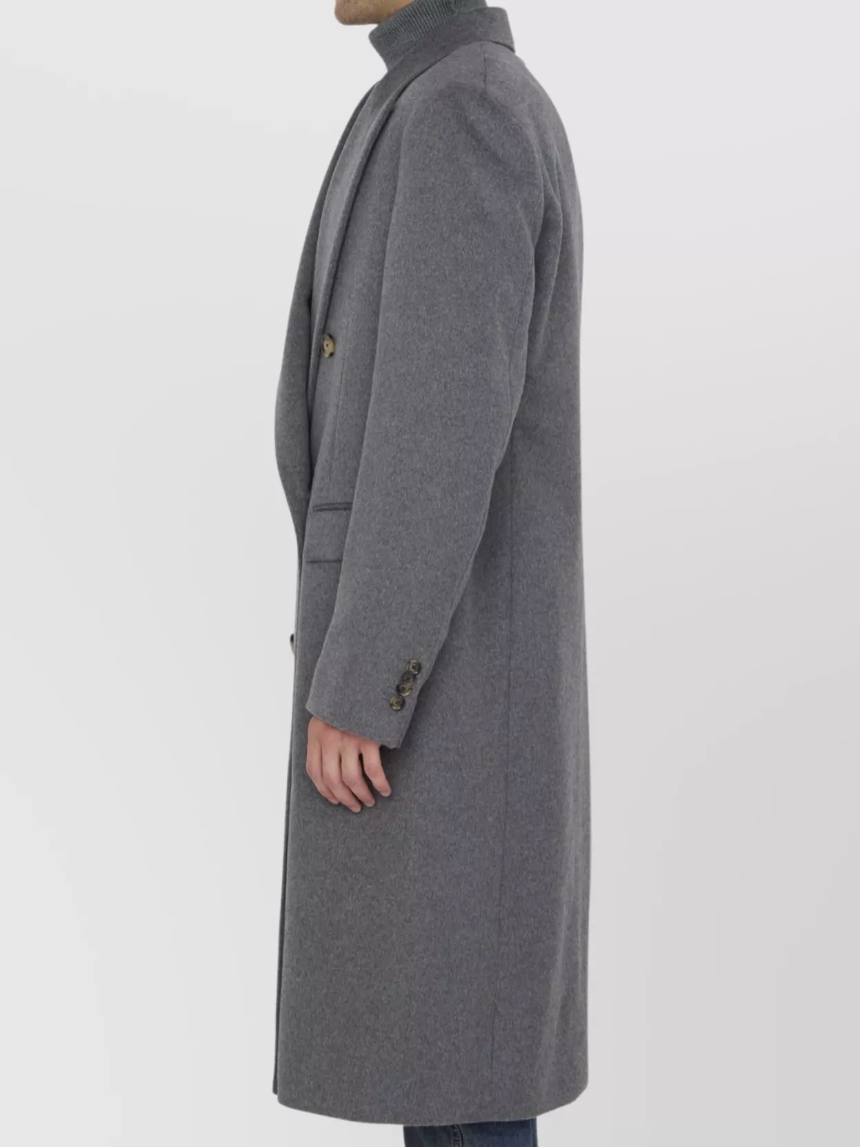 Lardini Long Oversized Coat Peaked Lapels