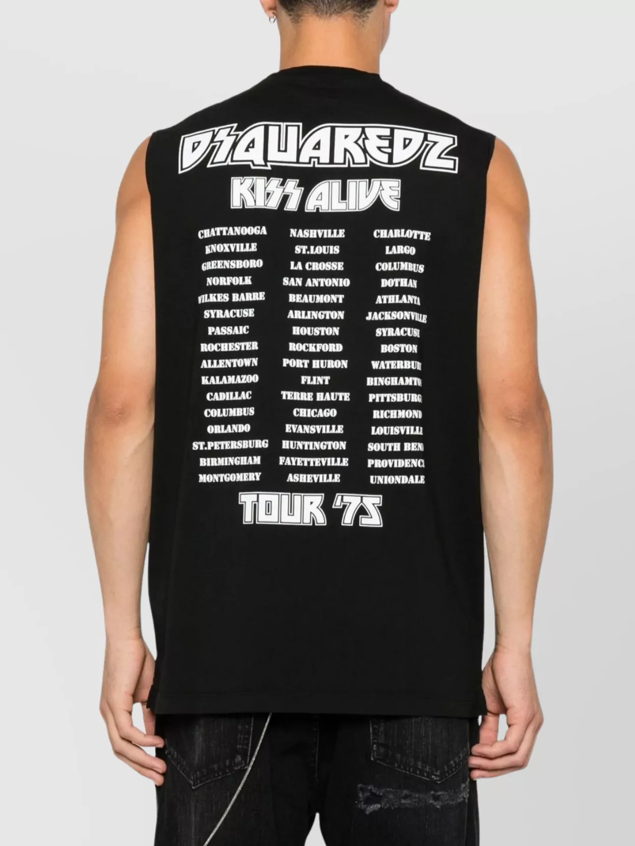 Dsquared2 Graphic Print Sleeveless Crew Neck T-Shirt