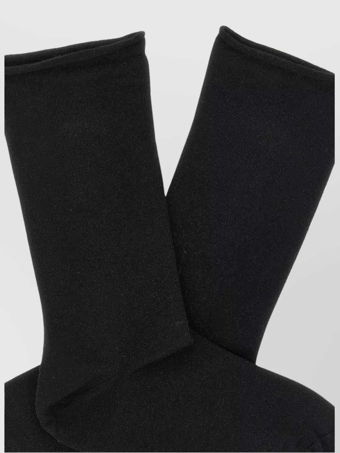 Brunello Cucinelli Shimmering Knit Mid-calf Socks In Black