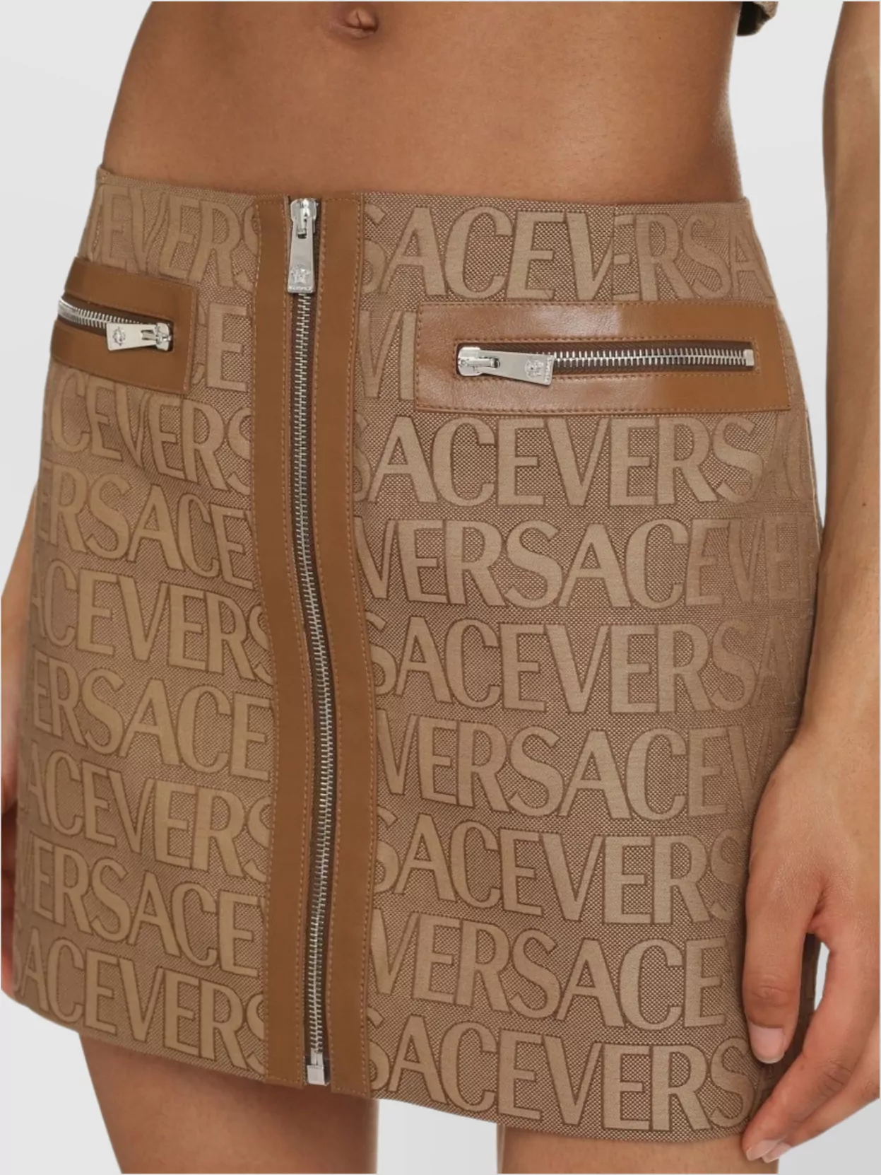 Versace Jacquard Pattern Mini Skirt